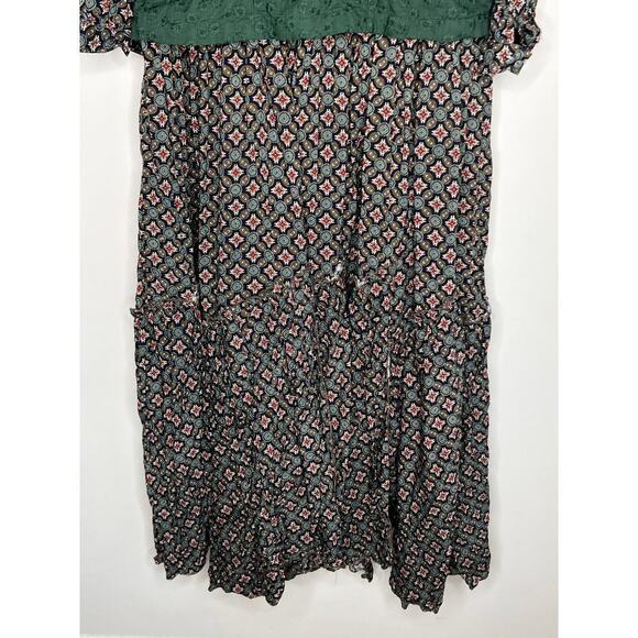 Vicky and Lucas Bohemian Printed Prairie Maxi Dress Women's Size XS - Picture 10 of 12